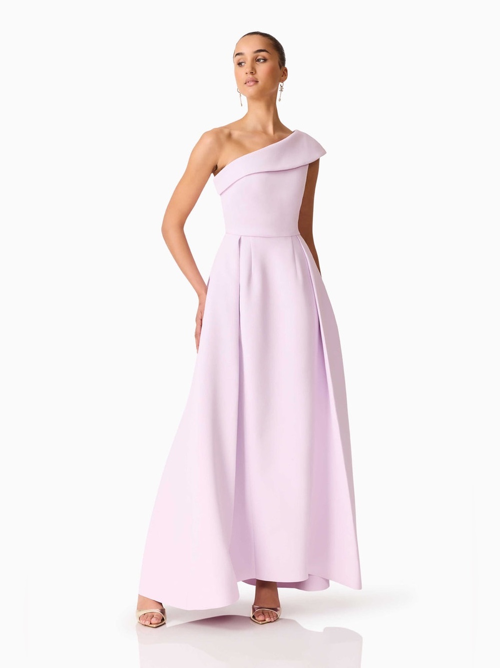 ELLIATT Saphine One Shoulder Evening Gown in Pink. Size S NWT - Picture 2 of 7